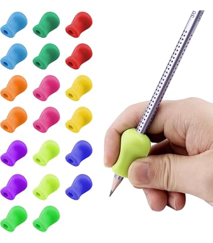 Set 16 Impugnature Per Matita Bambini | In Silicone | Correzione Postura Scrittura | Anti Fatica - Foto 3