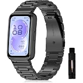 Rongep [Stainless Steell] Huawei Band 11/11 Pro ile Uyumlu &Ccedil;elik Kordon [Kısaltma Aparatlı] Paslanmaya Dayanıklı Huawei Band 