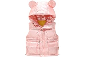 Maeau Boys Girls Puffer Vest Winter Hooded Gilet Lightweight Sleeveless Jacket
