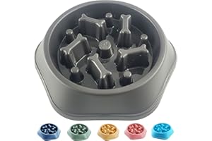 CAISHOW Slow Feeder Dog Bowl Slow Food Feeding Pet Bowl Slow Eating Healthy Design for Small Medium Size Dogs