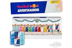 Red Bull RedBull Calendrier de l'Avent 2024, avec 24 canettes Redbull de 0,25 l, différentes variétés