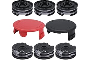 COEWUR 6Pcs Strimmer Spool and Line Replacement Bosch Strimmer Wire for Bosch ART 30-36 L1 AdvancedGrassCut36 ART 24 ART 27 ART 30 ART24+ ART27+ ART30+ with 2 Cover, Replace F016800351