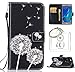 Produktbild für Huawei P8 lite Hülle, Glitter Strass Bling Ledertasche Muster Weich PU Schutzhülle für Huawei P8 lite Flip Cover Wallet Case Tasche Handyhülle mit Lanyard Strap Stand Function Magnetverschluss Etui Schale Credit Card Slots Bookstyle Purse Design Handytasche Lederhülle Schutz Hüllen mit für Huawei P8 lite +Schlüsselanhänger (R) (9)