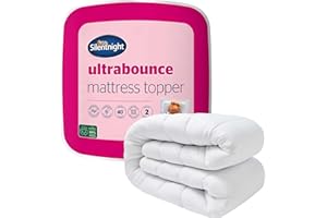 Silentnight Ultrabounce Mattress Topper - Supportive Comfortable Mattress Topper with Easy Fit Straps - Hypoallergenic and Machine Washable - Single