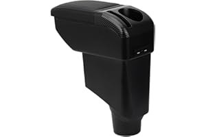 ZENVI Braccioli Compatible with Toyota Yaris Hybrid Braccioli 2015-2021 Console Centrale Organizer Immagazzinaggio Scatola Utilizzabile Per Autisti Supporto Gomito(Stile Nero)