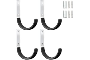 PYBTOOL Ganchos de acero resistentes para garajes, ganchos multiusos, organizador de herramientas de jardín para garaje, gancho de acero para montaje en pared