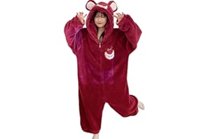 HULG Pyjamas pour Femmes, Pyjamas Amusants, Pyjamas en Flanelle épaisse, Pyjamas pour Animaux, Costumes De Cosplay Une Pièce, Vêtements Décontractés, Costumes De Carnaval