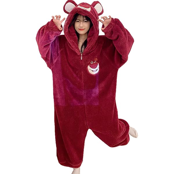 Pyjama Famille Noël - Combinaison Animale Polaire Corail - Vêtement Maison Chaud Déguisement Fêtes (adulte) - 9
