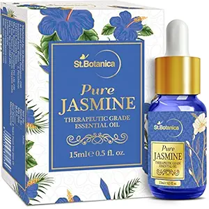St.Botanica Pure Jasmine Essential Oil, 15ml with 100% Pure & Natural Pure Jasmine Essential Oil | Cruelty Free & Vegan | Paraben Free | No Mineral Oils