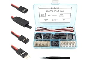 ELECHAWK Set di 30 connettori servo maschio femmina a crimpare kit cavo pin compatibile con connettori Futaba JR Hitec Spektrum RC (senza strumento di crimpatura)