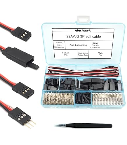 32ft / 10m 3-Way Servo Extension Cable - 22awg 60 Core Wire For JR, Hitec, Futaba