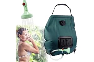 Bolsa de Ducha Solar 20L,KIPIDA Ducha Solar para Exteriores,Bolsa de Agua Caliente para Camping,con Alcachofa de Ducha,para jardín,Piscina,para Exterior,Camping,Senderismo,Saco de Agua Plegable