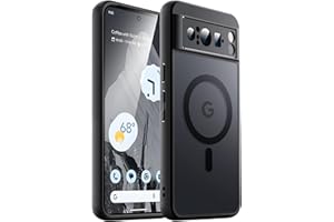 ‎JETECH JETech Etui Magnetyczne dla Google Pixel 8 Pro 6,7 Cala 2023, Kompatybilne z MagSafe, Półprzezroczysty Matowe Tył Odporny na Wstrząsy Osłona Telefonu (Obsidian)