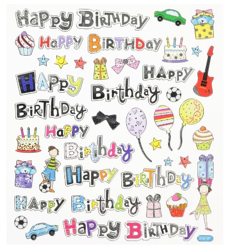 Hobby Design Sticker * Happy Bithday Geburtstag * Aufkleber 3452346