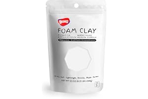 BOHS White Foam Clay Lite - Squishy,Soft, Air Dry -for School Project,Cosplay,Fake Bake, Slime Supplies-100 Grams