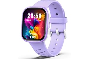 teslahero Upgraded Kids Smart Watch Fitness Tracker, 1.85" Screen with 12 Puzzle Games, Heart Rate Sleep Monitor, Pedometer, Waterproof Activity Tracker with/without APP for Boys Girls