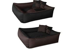 BedDog® 2in1 Max Quattro Marrone/Nero L, 80x65 cm, Letto per Cane L Fino a XXXL, 8 Colori, Cuscino, Divano, Cestino per Cane