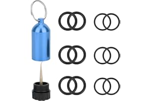 Agatige Diving Cylinder O Rings, Scuba Diving Tank, Mini Tank Key Ring Diving Cylinder Valve Sealing Ring with O-Rings Dive Kit Swimming Outdoor Safety for Swimming Diving Cylinder Valves
