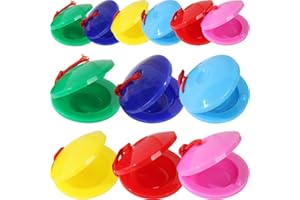 Toddmomy 12 Stücke Kunststoff Kastagnetten Instrument Kinder Finger Kastagnetten Musical Percussion Spielzeug Mini Kastagnette Musikinstrument Farblich Sortiert Kastagnette Für Kinder
