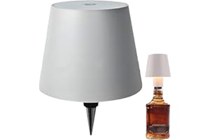 MOSLALO Lumelia Kabellose Flaschenlampe | 14 x 12 cm Flaschenlampe Aufsatz Led Aufladbar | Lumelia Kabellose Lampe Für Flaschenhals | Touch LED Wein Flaschen-Lampe Mit Atem Licht Für Esszimmer Schlafzimmer