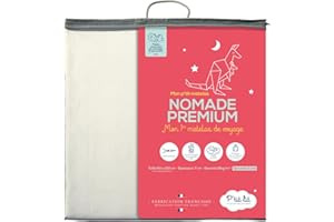 P'TIT LIT – Materasso da Viaggio per Neonato, Pieghevole, 60 x 120 cm, Spessore 7 cm, Pieghevole, Ideale per Dormire supplementare, sfoderabile – Oeko Tex® – Fabbricazione Francese