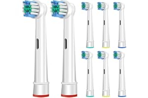 DEVANTIA Dziecięce Końcówki do Szczoteczek Elektrycznych, Kompatybilne z Oral B Pro Junior,Delikatne Czyszczenie, Ultra Cienkie Włosie, dla Dzieci Powyżej 3/6 Lat(8 Sztuk)