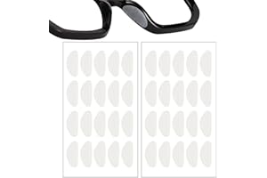 KGGZKG 20 Paar Nasenpads Brille Selbstklebend 1mm D Form Anti Rutsch Brille Nasenpads Silikon Transparent Dünne Rutschfeste Selbstklebende Nasenpads Brillezubehör für Brillen Sonnenbrillen Schutzbrille