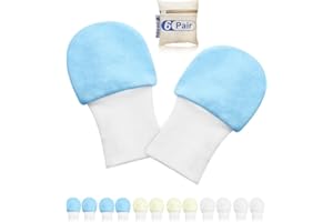 1 ONE ENJOY Mitones de bebé Manoplas para bebés recién nacidos Guantes para bebés Manoplas sin rasguños para 0-6 meses Niños Niñas 6 Pares