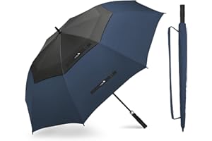 ZOMAKE Paraguas Grande 62/68 Pulgadas - XL Paraguas De Golf Antiviento con Apertura Automática,Doble Toldo De Umbrella Ventilado para 2-4 Personas,Paraguas Hombre Mujer Grandes