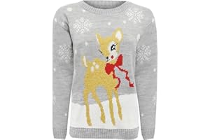 ZEE FASHION Children Kids Boys Girls Knitted Retro Novelty Christmas Xms Jumper 3-13 Years