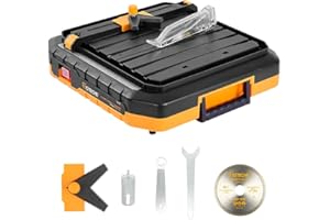 Hoteche elektrischer Fliesenschneider 500W mit Elektromagnetischem Schalter 5200RPM Arbeitsfläche 330x360mm Schneidtiefe 22.5mm bei 90 Grad und 12.5mm bei 45 Grad geeignet für Fliesen schneiden