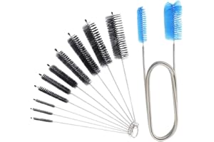 Pizsieat 11 Piezas Cepillos de Limpieza para Acuarios,Limpia Pipas Cepillo Limpia Botellas Tubo Limpieza del Sistema de Cepillo para Acuario, Cocina, Teclado, Botella de Agua
