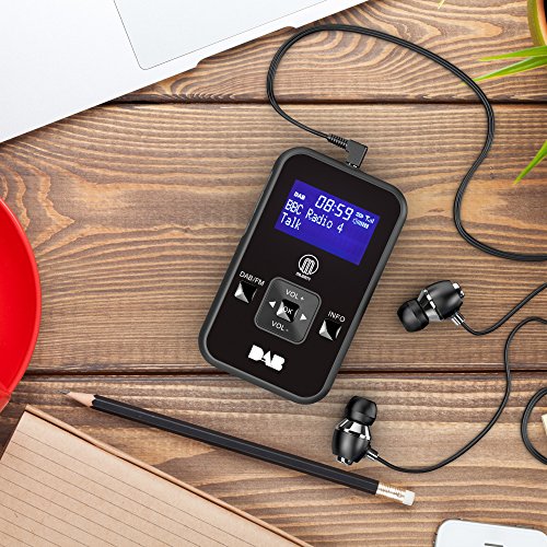 MAJORITY Kite DAB+ DAB Digital FM Personal Portable Pocket Handheld Radio Battery Powered/Headphones - Black - Image 6