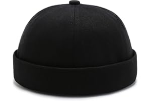 XYIYI Cotton Brimless Docker Cap Adjustable Street Casual Sailor Cap Skullcap Beanie Hat