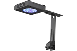 NICREW 50W HyperReef Aquarium LED Reef Light, Dimmable Full Spectrum Marine LED for Saltwater Coral Fish Tanks, Tank Mount Included