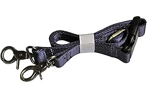 Le'aokuu Cinghie Rimovibili per Gamba Borsa per Coscia Marsupio in Ottone Tono Hardware S1001（Nero per cinturino in vita）