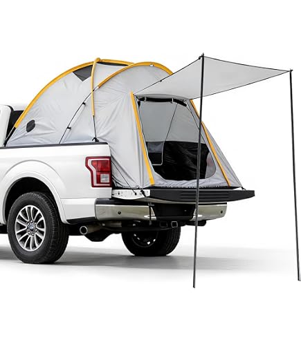 DAHJSD Pickup-LKW-Zelt für Ram 1500 Rebel (Off-Road), LKW Bett Zelt, Regenbeständig, Atmungsaktiv Strapazierfähig, Outdoor Reisen,L: (260+55) × 180 × 170 cm Sport & Freizeit
