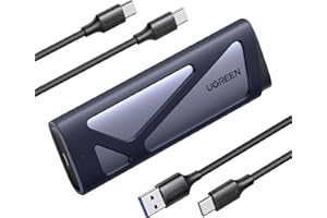 UGREEN Boîtier SSD M.2 NVMe SATA 10 Gbps USB 3.2 Gen 2 Adaptateur Disque Dur Externe pour M MB Key 2230 2242 2260 2280 Compatible avec iPhone 17 Pro Max Air Mac MacBook PC Windows Linux PS5 Xbox