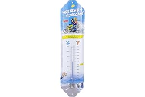 Nostalgic-Art Retro Thermometer, 7 x 28 cm, MOTOmania – Weekend Forecast – Geschenk-Idee für Biker, Original Lizenzprodukt (OLP), aus Metall, Vintage Design