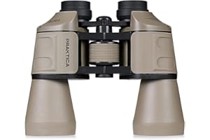 Praktica Falcon 10x50mm Porro Prism Field Sand Binoculars - Fully Coated Lenses, Sturdy Construction, Aluminium Chassis, Sharp Clear Image, Bird Watching, Sailing, Hiking, Sightseeing, Astronomy