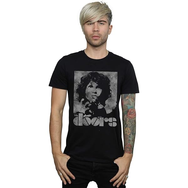 Camiseta Oficial The Doors Riders On The Storm Jim Morrison Para Hombre - Estilo Rock, Manga Corta