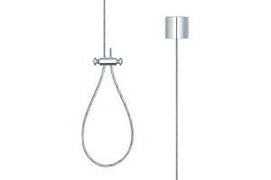 Libaro Deckenhalter für Duschstangen, Deckenabhängung 1,50 m aus Messing und Edelstahl rostfrei, individuell kürzbar