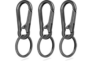 LAKJUOZ 3 Mosquetones Para Llavero, Llavero De Metal, Mosquetón Extraíble, Mosquetón Antioxidante, Mosquetón De Metal Para Colgar En La Mochila, Viajes, Camping