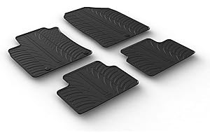 GLEDRING Set tapis de caoutchouc compatible avec Hyundai i30 / Kia Cee'd 2012-2015 (T profil 4-pièces + clips de montage)