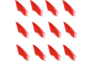 Larcele 12 Pezzi Square Dance Scialli Giocoleria Festa Attività Accessori Decorazione WDSJ-02, Colore: rosso, 60 x 60 cm