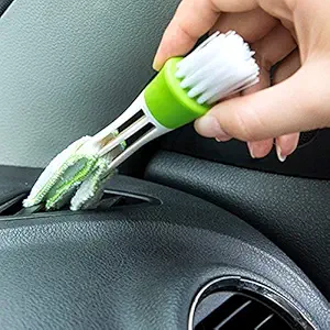 Auto Oprema Car Brush Multi Function Cleaning Brush for Car Air/Ac Vent - 2 Microfiber Sleeves Blinds Cleaner Tools for Keyboard Window Etc.