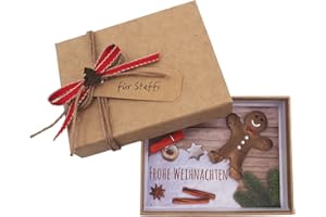 ZauberDeko Geldgeschenk Verpackung Weihnachten Lebkuchenmann Rot Natur Geschenk Gutschein