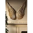 WoodIdea Angel Wings Wood Wall Decor Set - Golden Color