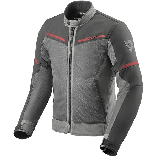 Ixon Herren Motorradjacke – Grau/Blau, Größe M, Aus 100% Büffelleder