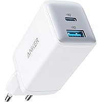 Anker 725 USB-C Ladegerät, Kompaktes 65W 2-Port Netzteil, Geeignet für MacBook Pro/Air, iPad Pro, Galaxy S22+/S21, Dell XPS 1